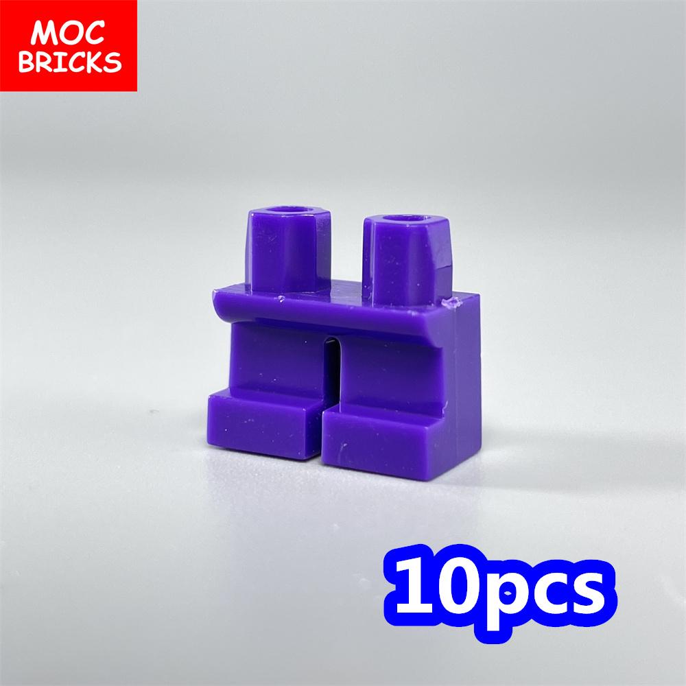 Non-Toxic 10Pcs Moc Bricks Unmovable Short Legs Pants Blank 4Cm Action Figure Body Part Assembles Particles Building Blocks Toys Gifts