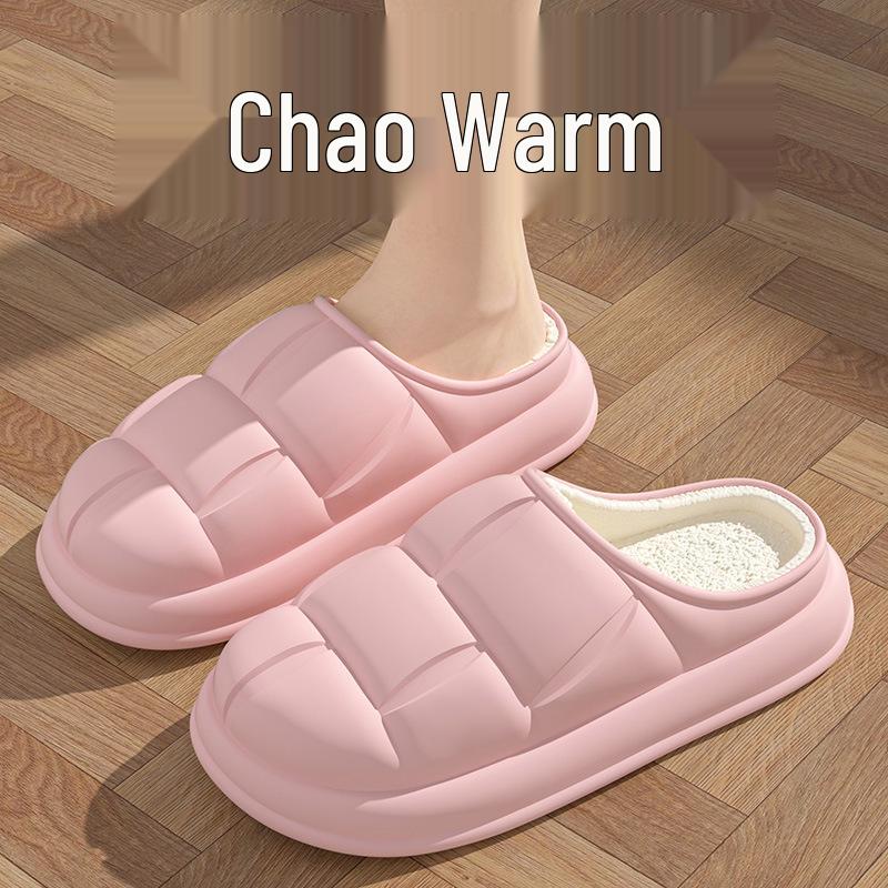 Winter Thick Sole Cotton Slippers, Indoor/Outdoor Unisex Warm Home Shoes
