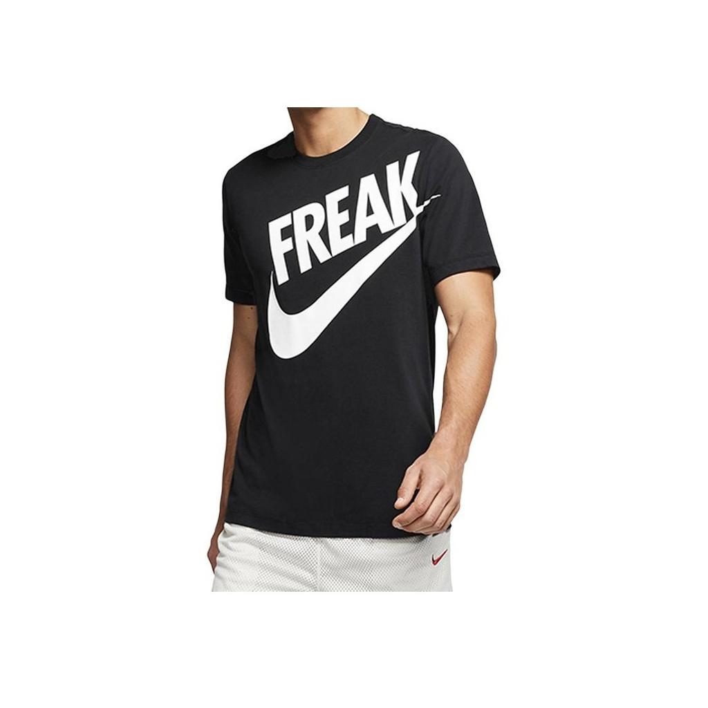 Nike Giannis Dri-Fit Freak Tričko s krátkým rukávem a velkým logem s kulatým výstřihem Pánské topy Černé BV8265-010