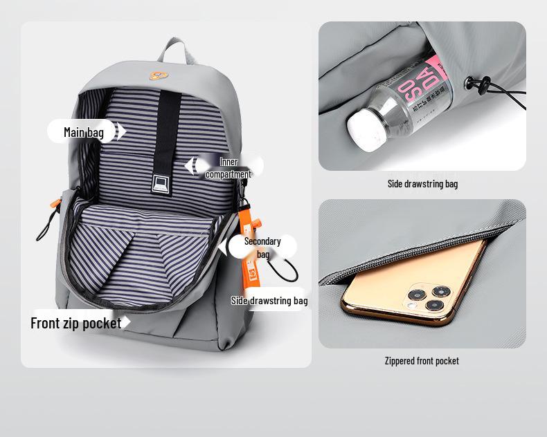 Men's Large Capacity Waterproof Laptop Backpack for Business Travel and Students
