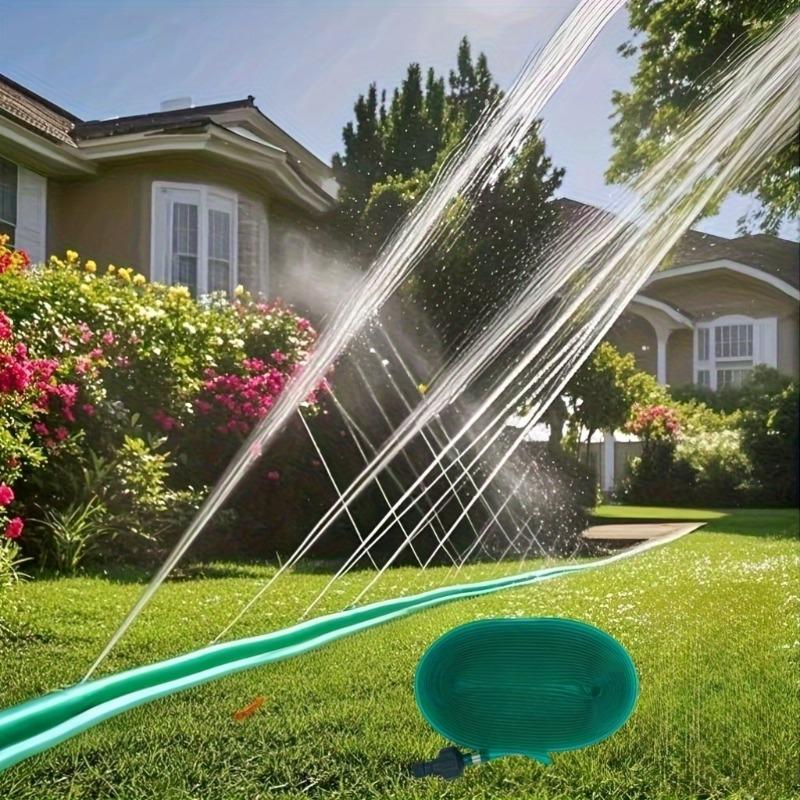 1Pc Lawn Sprinkler Garden Automatic Spraying Micro-Sprinkler Watering Bucket Farm Watering Artificial Drip Irrigation Sprinkler System Irrigation Green 15m
