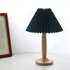 Modern Bedside Nightstand Lamps 14.17inch with PP folding washable Shades for Bedroom Guestroom