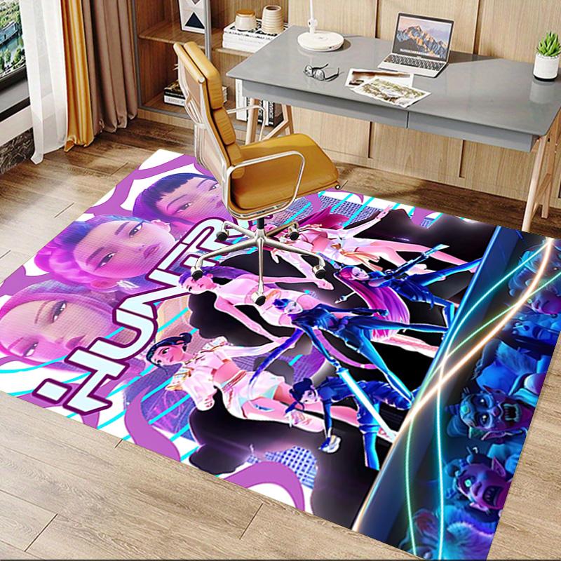 Huntrx Future Fashion Icons Carpet For Playroom Bedroom Living Room Sofa Home Decorkids Game Area Rug Nonslip Floor Mat