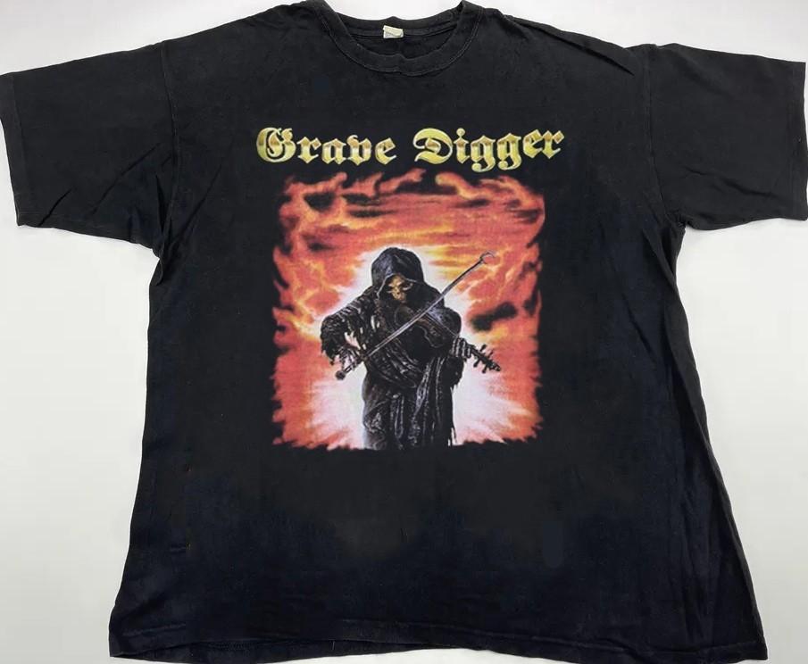 Grave Digger винтажная классическая черная футболка унисекс QT3751 Футболка унисекс M