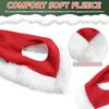 Sombrero de Caballo Navideño Universal Invierno Grueso Cálido Terciopelo Rojo Sombrero de Papá Noel Decoración Navideña de Caballo Accesorios de Disfraz Suministros para Fiesta