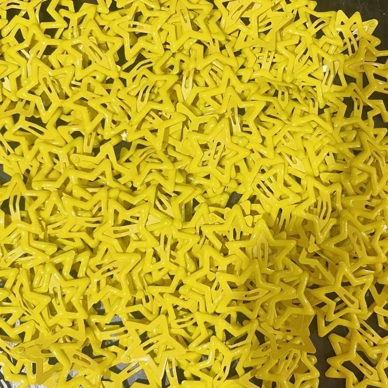 10 Piezas Clips de Pelo BB de Estrella Colorida para Niñas Y2K Pinzas de Estrella Lindas para Mujer Pinza de Presión Simple de Metal Tocado Joyería para el Cabello Accesorios