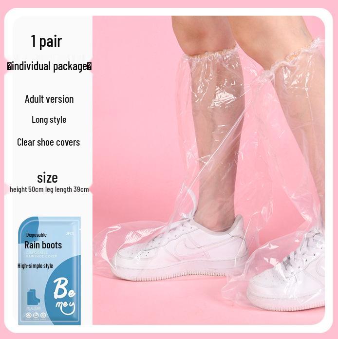 

Transparent Waterproof Disposable Kids Shoe Covers - Thickened, Individually Packaged, Portable for Long Outdoor Use