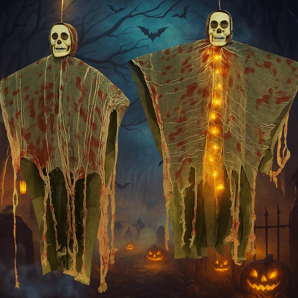 Realistic Hanging Skull Skeleton Props Spooky Skeleton Ghost Ornament  Party Supply