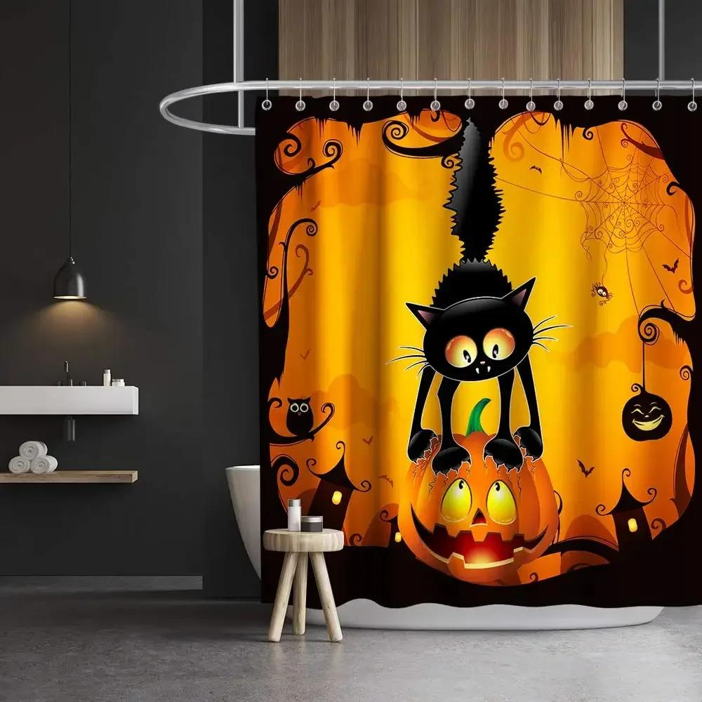 Rideaux de bain animaux dessin animé, housse de baignoire, douche avec crochets 90X180cm