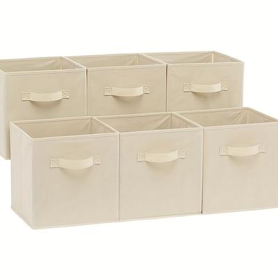 1 ks kostka úložné boxy, skládací látkový úložný box, 27,94 cm organizér a úložný kontejner na oblečení, hračky, drobnosti s uchy, skládací úložný prostor