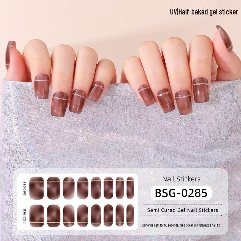 Trending UV Gel Nail Stickers: 3D Hot Stamping, Semi-Cured Light Therapy Design