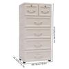 5 Layers Storage Cabinets 6 Drawer Moveable Cabinet Storage Organizer White Great Home Decor For Bedrooms, Living Rooms, Studies
