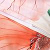 Pillowcase 40x40 cotton satin DIGITAL PRINT large flower background cream color