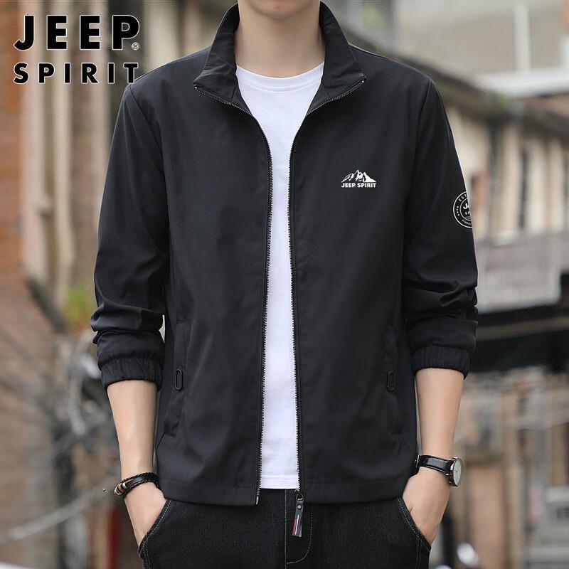 JEEP SPIRIT Men's Trendy Stand-Collar Autumn/Winter Jacket