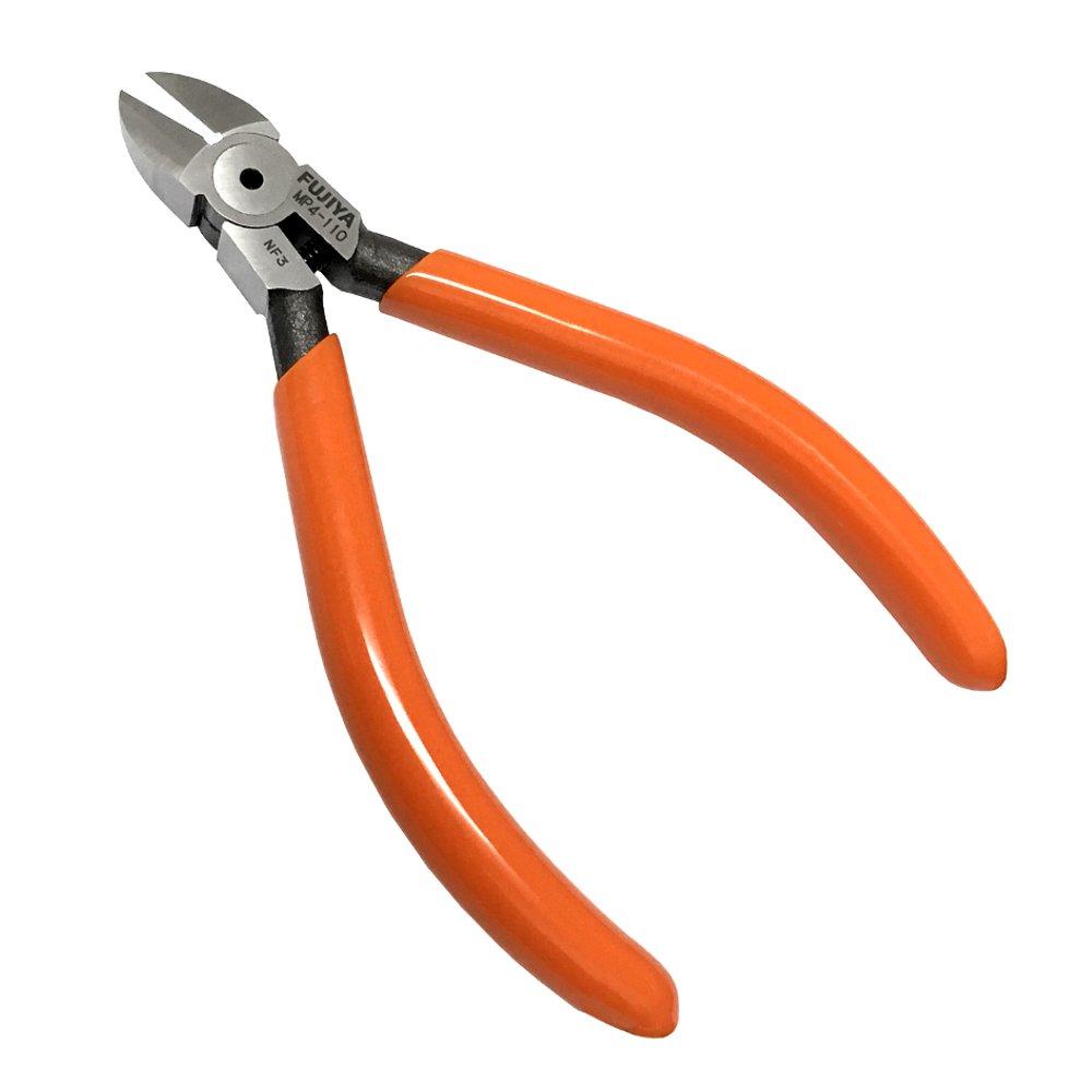Fujiya MP4-110 Small Nippers, 110mm, Mirror Finish, Cuts up to 2.0mm Stranded Wire