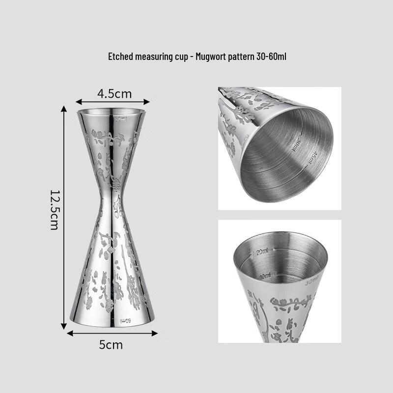 ZISIZ 304 Stainless Steel Etched Wine Measure