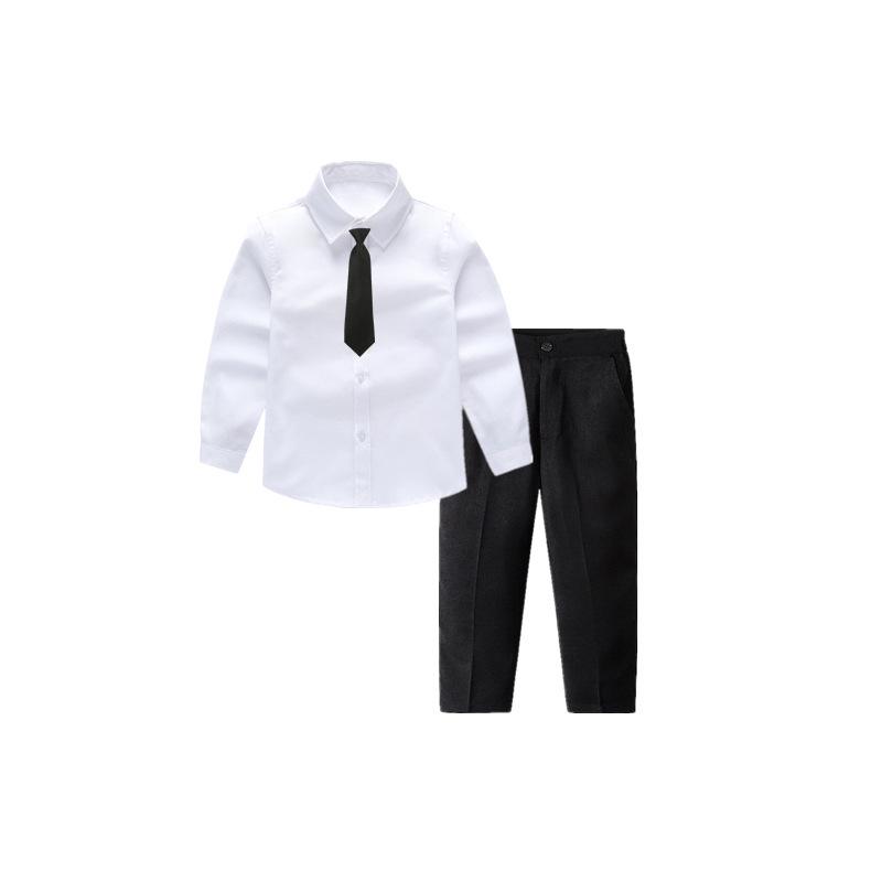 Weißes Langarm-Schuluniform-Kostüm für Jungen – Vielseitige Performance-Kleidung für Veranstaltungen am 1. Juni