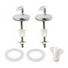 Toilet Cover 2pcs Toilet Seat Fix Fitting Replacement Hinges Stainless Steel