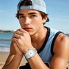 Men's Stylish, Stylish, Waterproof, Resin Strap Analog Quartz Watch with Octagonal Design - Perfect Gift for Birthdays, Anniversaries, Christmas, and
