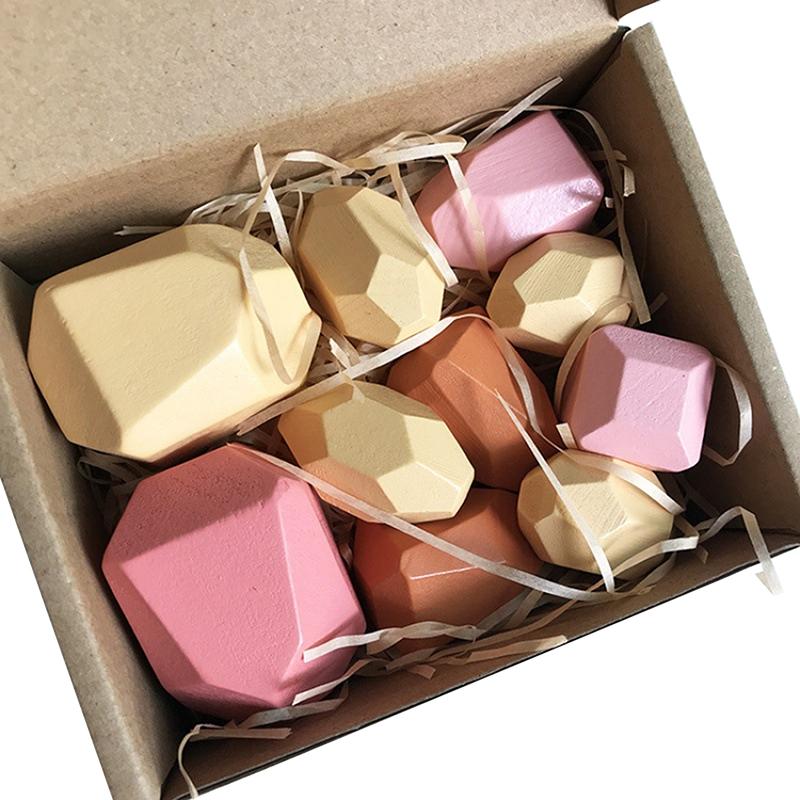 5/10Pcs Wooden Stacking Stones, Montessori Inspired Sensory Blocks, Perfect Gift For Kids Learning And Building