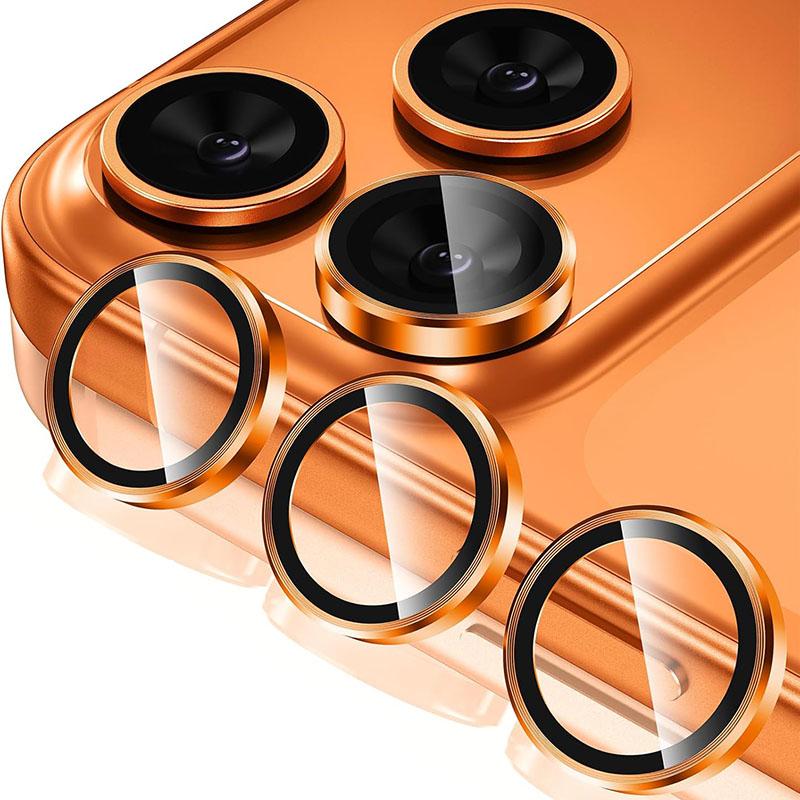 

Металлический стеклянный протектор камеры для IPhone 17Pro Max Air 16 15 14 17 Pro 17 ProMax 16 Plus Защитное кольцо из закаленного стекла для объектива для IPhone17 Pro Max Чехол для объектива for iPhone 17Pro max оранжевый