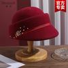 High-End Women'S Hats, Versatile Equestrian Hats, Women'S Cold Protection And Warmth, Foreign-Style Celebrities, Wool Woolen Felt Hats