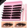 Xiaomi GROINNEYA Eyelash Clusters Kit Lash Clusters Wispy Natural DIY Lashes Clusters with Bottom Waterproof Bond and Seal Tweezers