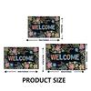 VIKAMA Bohemian Vintage Rug, Small Ethnic Print Rug, Non-Slip Decorative Mat For Chair Sides, Bed Sides, And Entryways