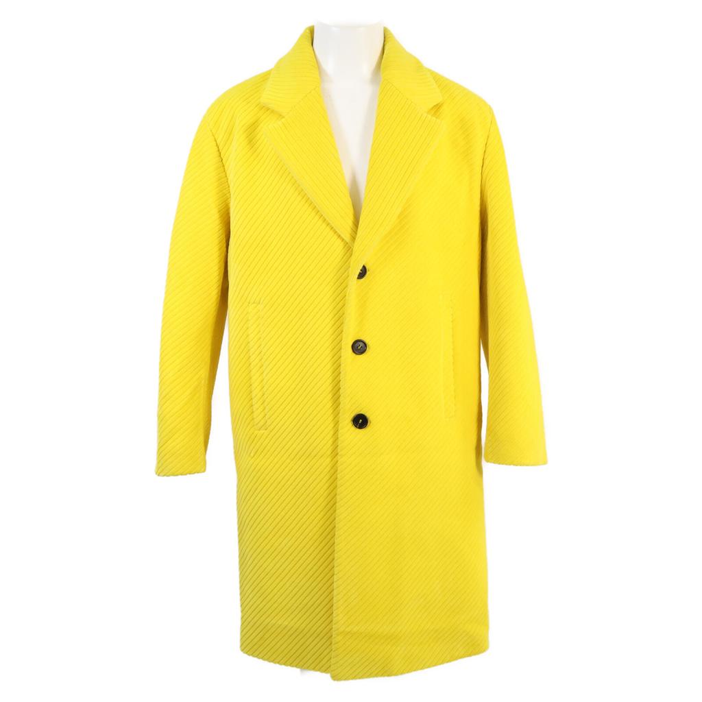 Prada [Domestic Regular] SGB840 Corduroy Long Coat 44 yellowUsed