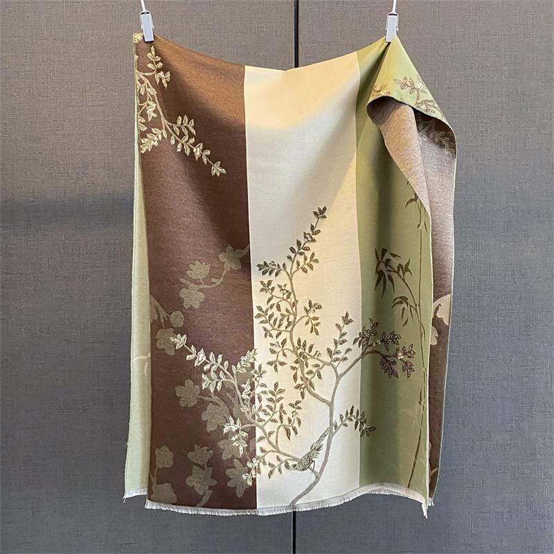 65*190cm Luxury Scarf Women Winter Warm Soft Shawls Faux Cashmere Designer Thick Neck Scarves Hijab Wrap Poncho Pashmina Blanket