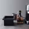Black Rubber Ground Knock Box Stainless Steel Bottomless Knock Box  Home Coffee Bar