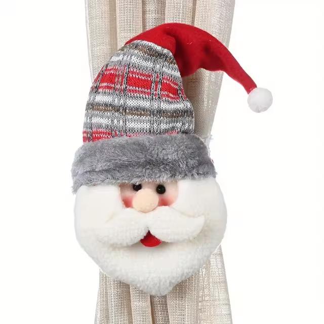 Christmas Curtain Buckle Santa Claus Snowman Curtain Tie Curtain Hook Clip Decorative Buckle Creative Curtain Buckle Decoration