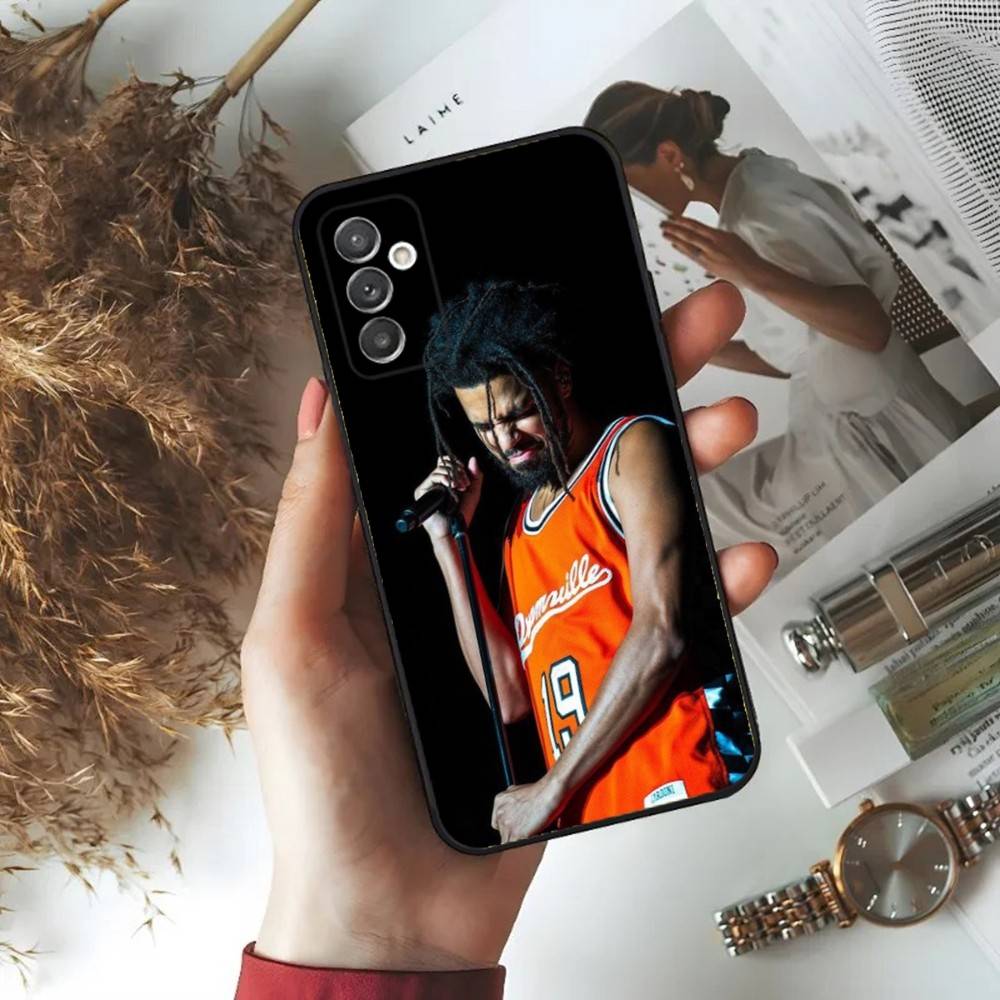 

Rapper J Cole Phone Case For Samsung S24,23,22,30,21,10,9,Ultra,Plus,Lite,FE,5G Black Soft Case Samsung S24