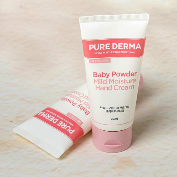 On The Body Pure Derma Mild Moisture Hand Cream 75 Ml Baby Powder Fragrance