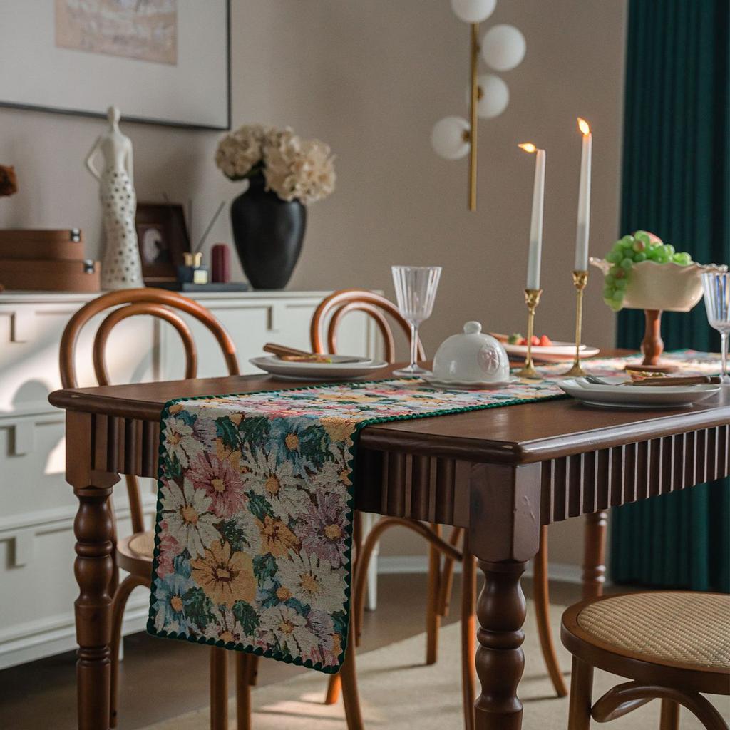 Table Runner Cotton Table Runner Cotton Linen Tablecloth Mat for Dining Table TV Cabinet Center Table