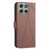 For Motorola Moto G56 5G Case BINFEN COLOR BF35 Geometry Imprinted Leather Phone Cover RFID Blocking Wallet Stand