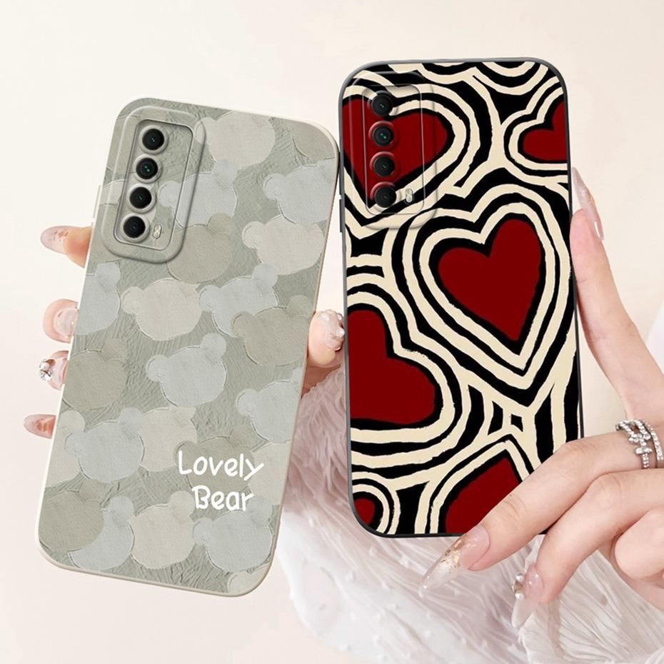 Lens Protective Case For Huawei P Smart 2021 Y7A PPA-LX3 PPA-LX2 PPA-LX1 Fashion Soft Silicone Back Cover For Huawei Y7a