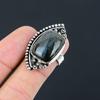 925 Silver Natural Labradorite Promise Birthday Third Eye Chakra Ring Size 7.5