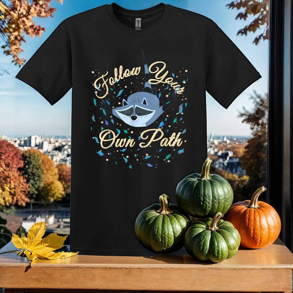 Follow Your Own Path Meeko Shirt, T-Shirt Mens Womens Tees Top T Shirt Mens Womens Tees Top Men Women Unisex Tshirt SY431 S