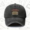 A Vintage Washed Cap Featuring LEGENDS ARE BORN IN  Suitable for Both Men And Women This Solid Baseball Hat Is Perfect f