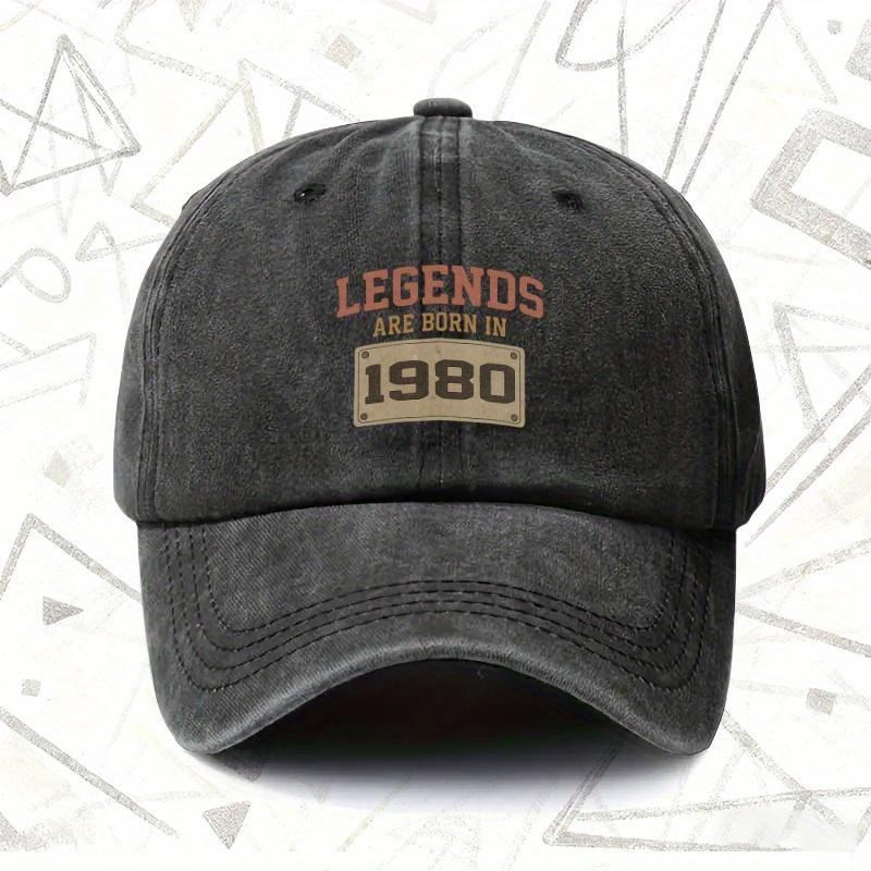 A Vintage Washed Cap Featuring LEGENDS ARE BORN IN Suitable for Both Men And Women This Solid Baseball Hat Is Perfect f