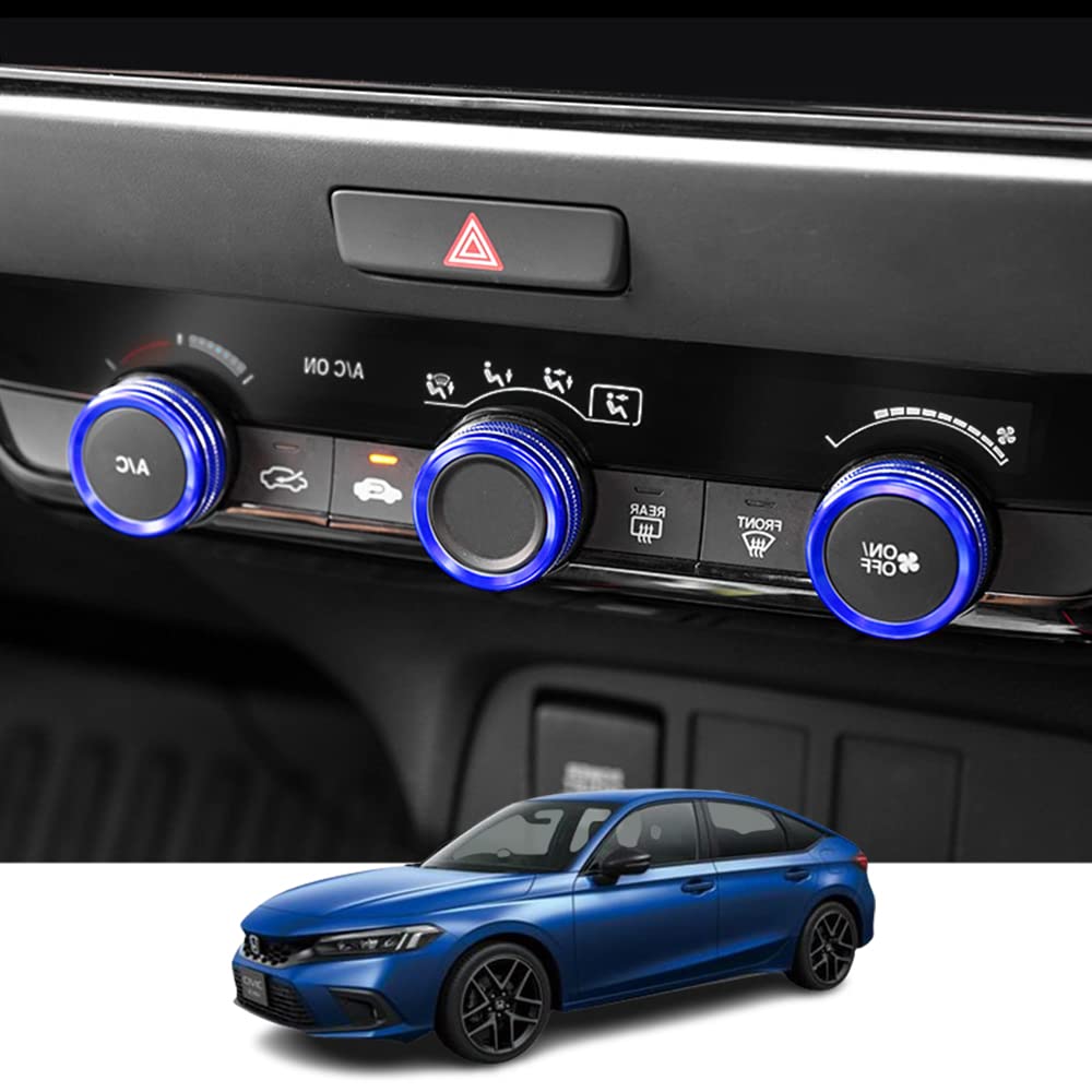 

Kakash Honda Aluminum Alloy Air Conditioner Dial Cover, Interior Custom Parts, Air Conditioning Knob синій