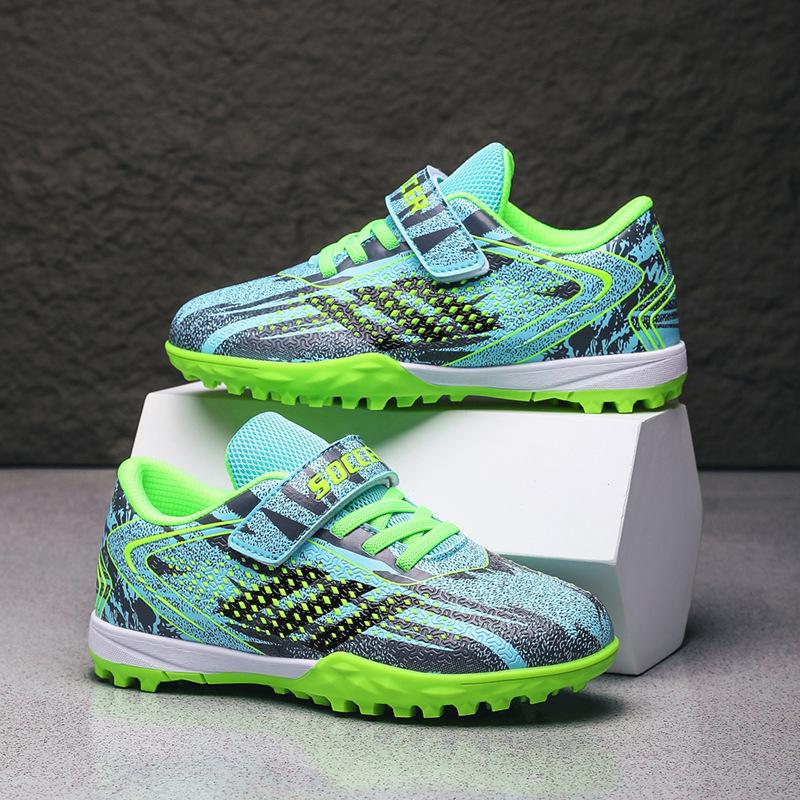 2025 new Velcro football shoes boys teenagers students broken nails lawn training ground sports shoes