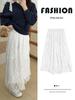 Dames Witte Kant A-lijn Rok - Hoge Taille, Grote Maten, Lente/Herfst 2026