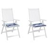 VidaXL Set of 2 Garden Chair Cushions, Non-Slip Seat Pads, Terrace Patio Outdoor Decoration, 50x50x4 361077