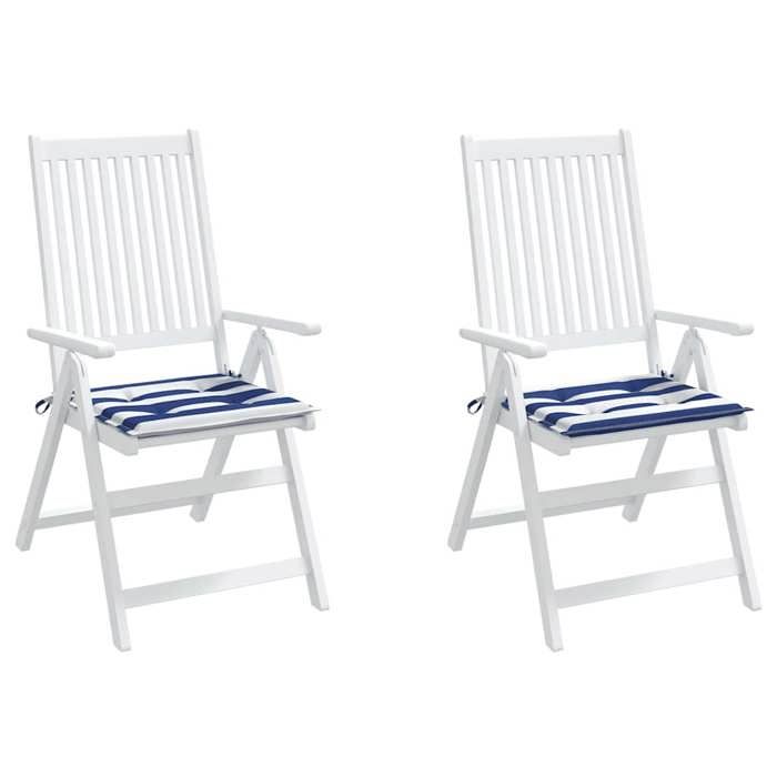 VidaXL Lot de 2 Coussins de Chaise de Jardin, Galettes de Siège Antidérapantes, Décoration Terrasse Patio Extérieur, 50x50x4 361077