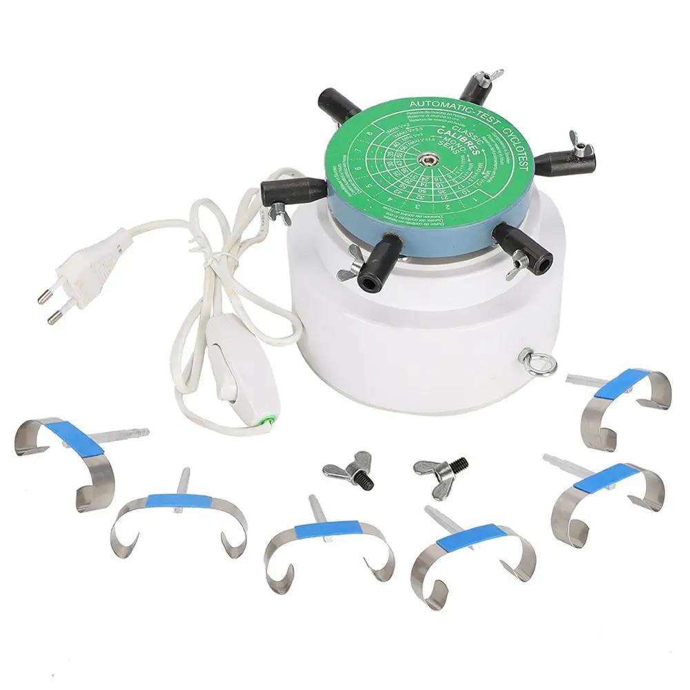 Professional Alloy Mechanical Watch Test Winder Machine Automatic Watches Testing Repairing Tools Hold 6 Watches EU Plug 220V