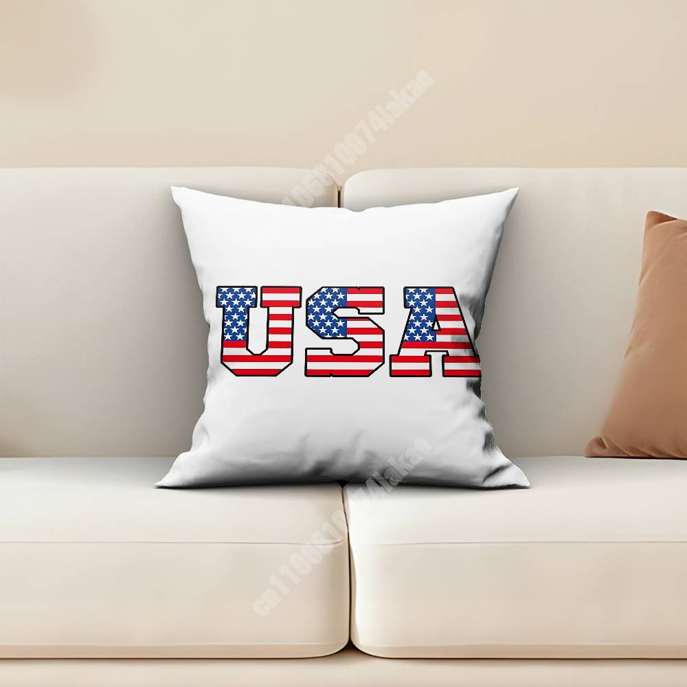 USA Th Anniversary Independence Day Pillow Cover Sofa Couch Cushion Case Home Living Room Decoration