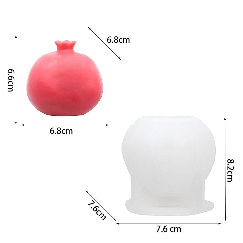Creative Pomegranate Shaped Candle Silicone Mold DIY Handmade Gypsum Carving Art Aromatherapy Home Decoration Ornament Mold Gift