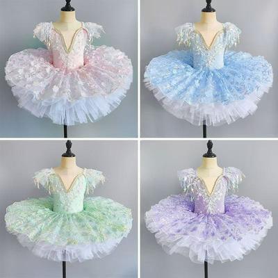 Kindertag Kindertanzrock Ballettmädchen Kleiner Schwan Tanzkostüm Laufsteg Kindergarten Baby Tanzen Flauschiger Gazerock